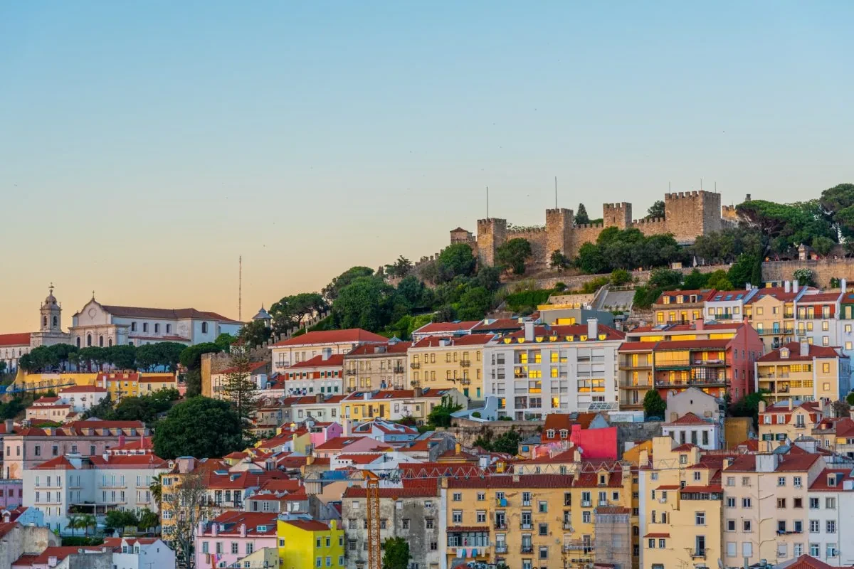 Lisbon at sunset, representing Portugal's Golden Visa programme.